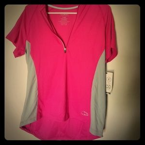 LLBean short sleeve bike shirt L